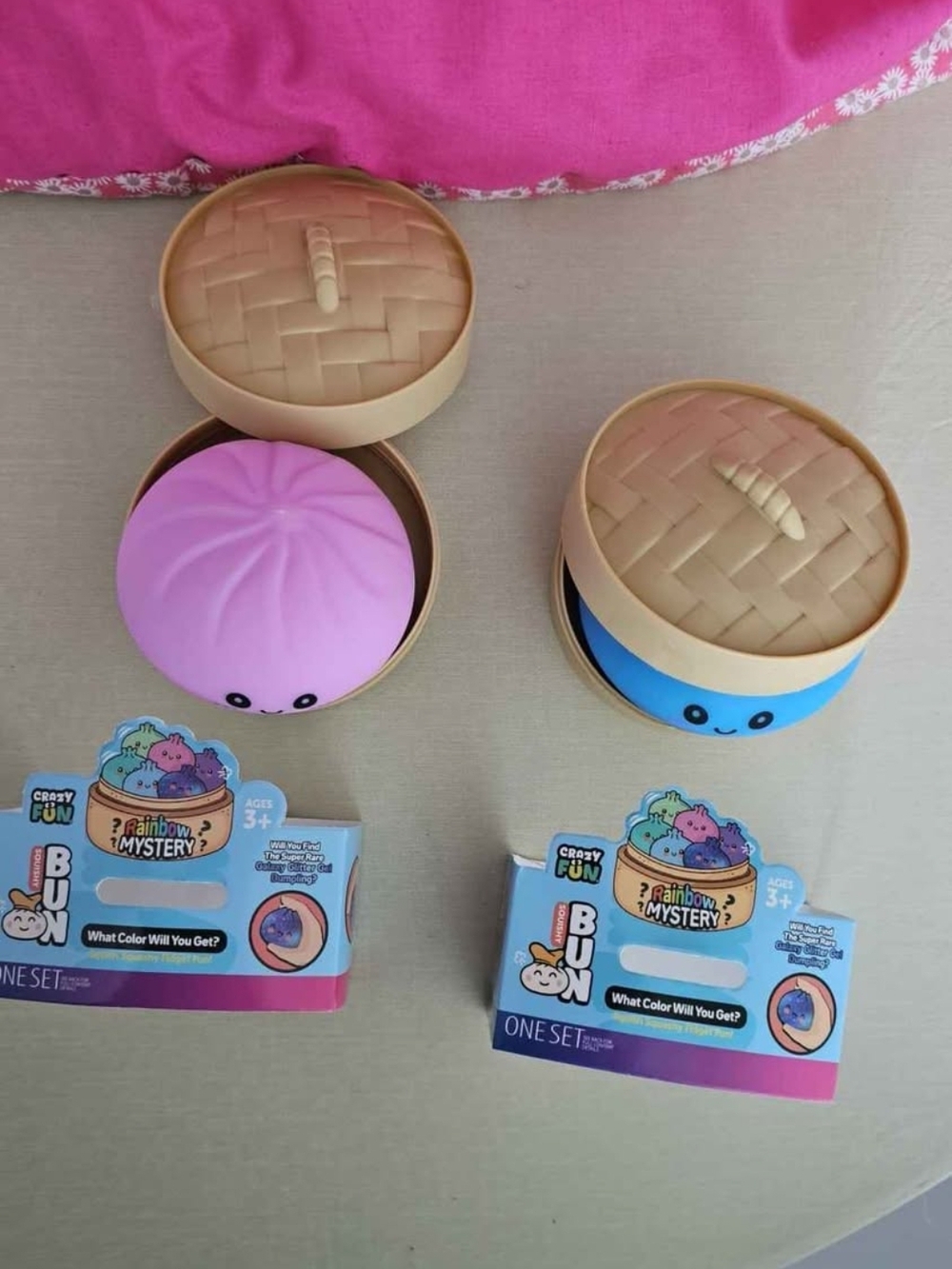 Rainbow Mystery Bun Toy - Pink & Blue